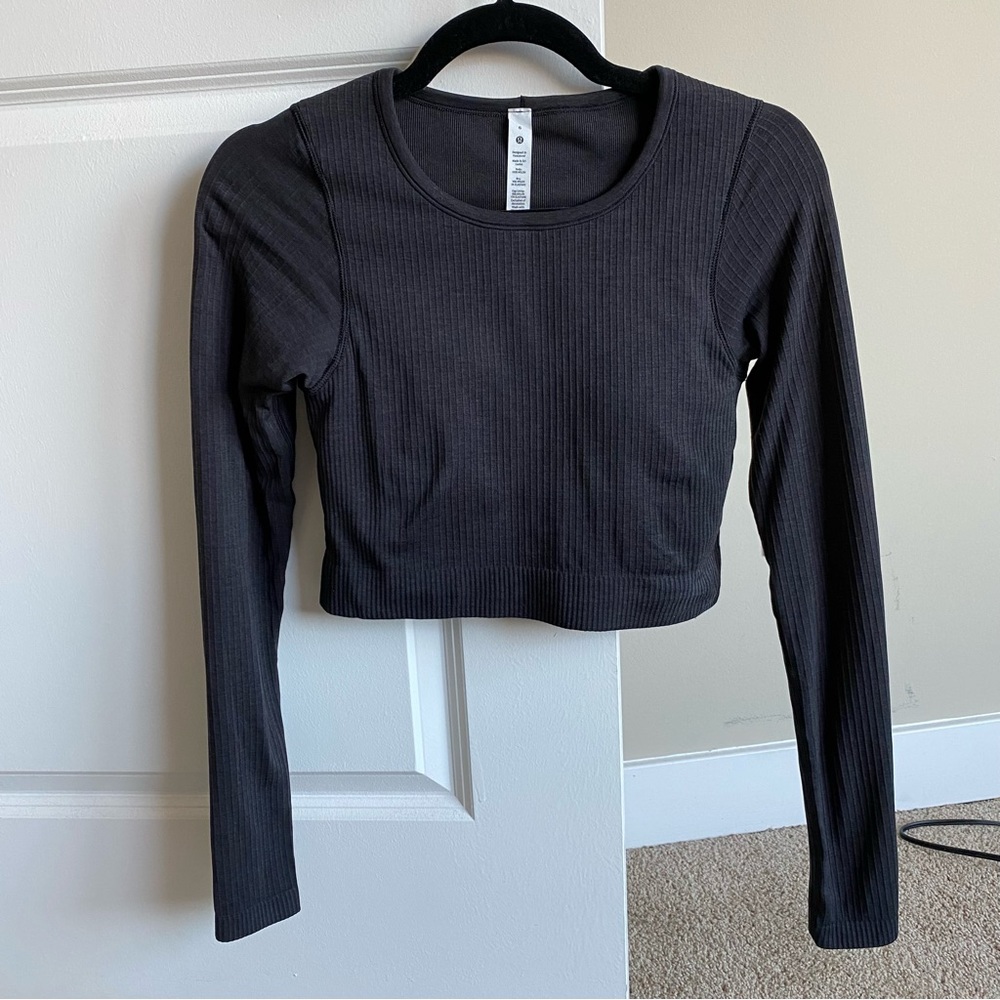 lululemon ebb to street long sleeve crop